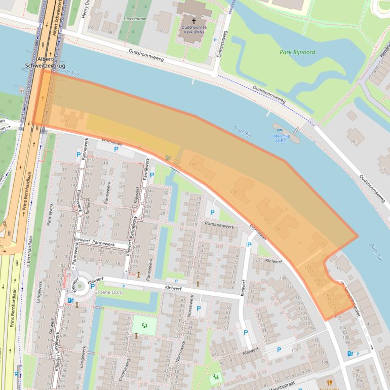 Kaart van postcodegebied 2405GE.