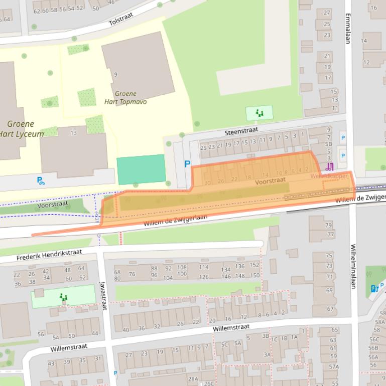 Kaart van postcodegebied 2405GX.