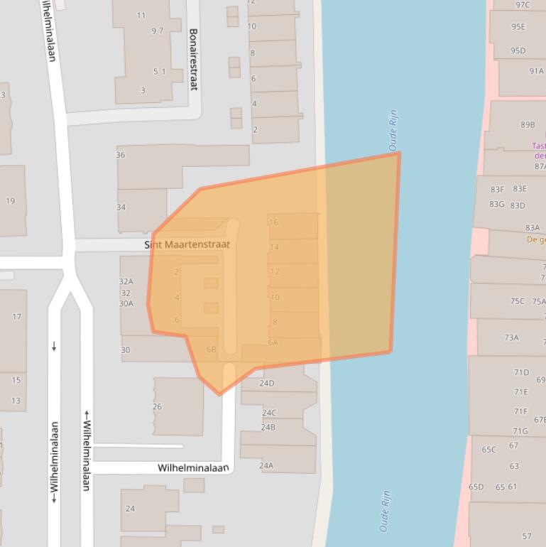 Kaart van postcodegebied 2405HZ.