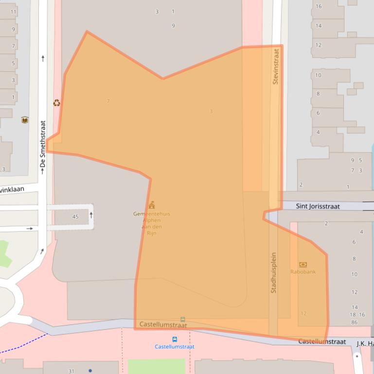 Kaart van postcodegebied 2405SH.