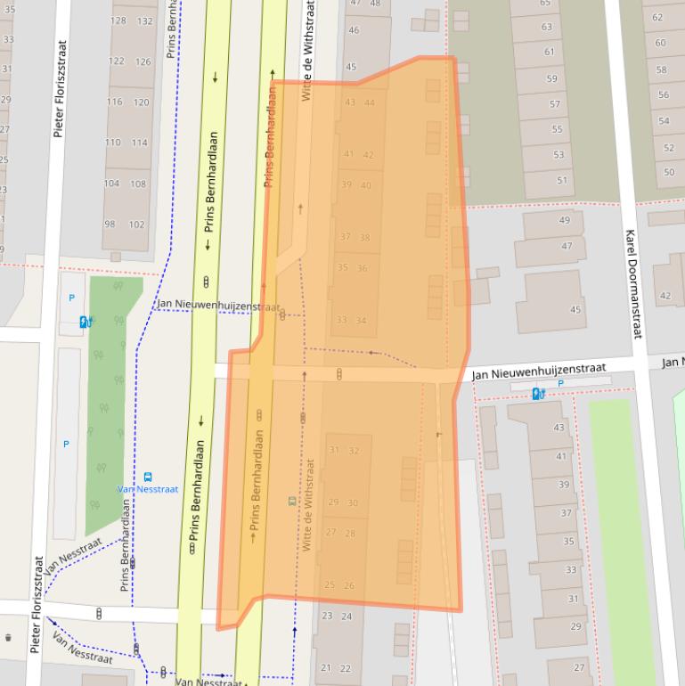 Kaart van postcodegebied 2405VB.