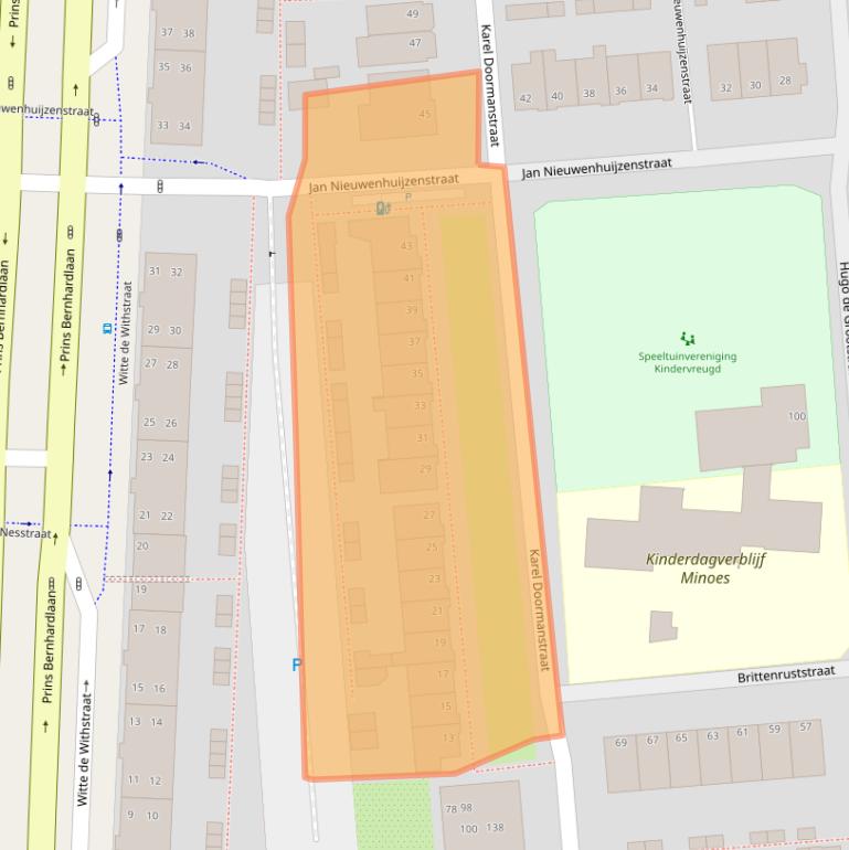 Kaart van postcodegebied 2405VL.