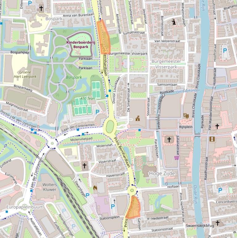 Kaart van postcodegebied 2405VZ.