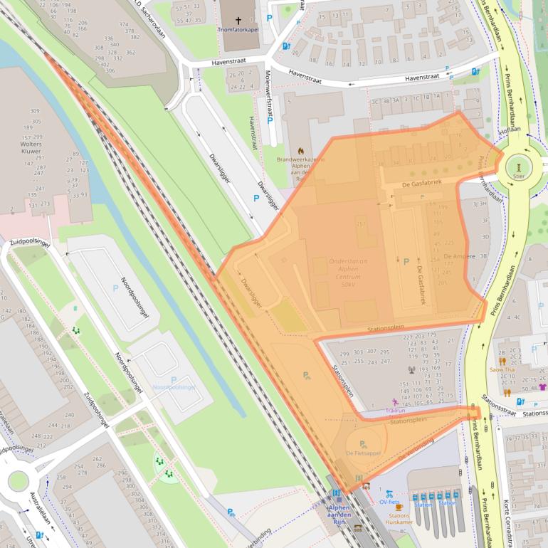 Kaart van postcodegebied 2405WC.