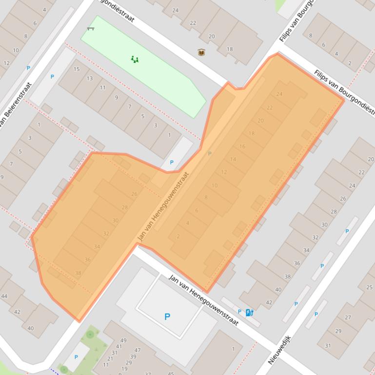 Kaart van postcodegebied 2405ZJ.