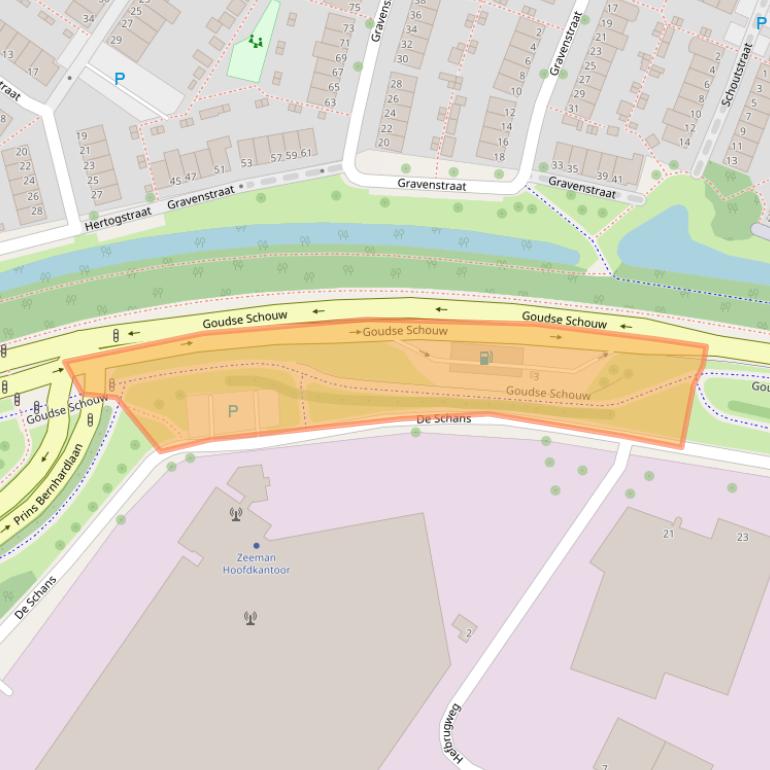 Kaart van postcodegebied 2405ZX.