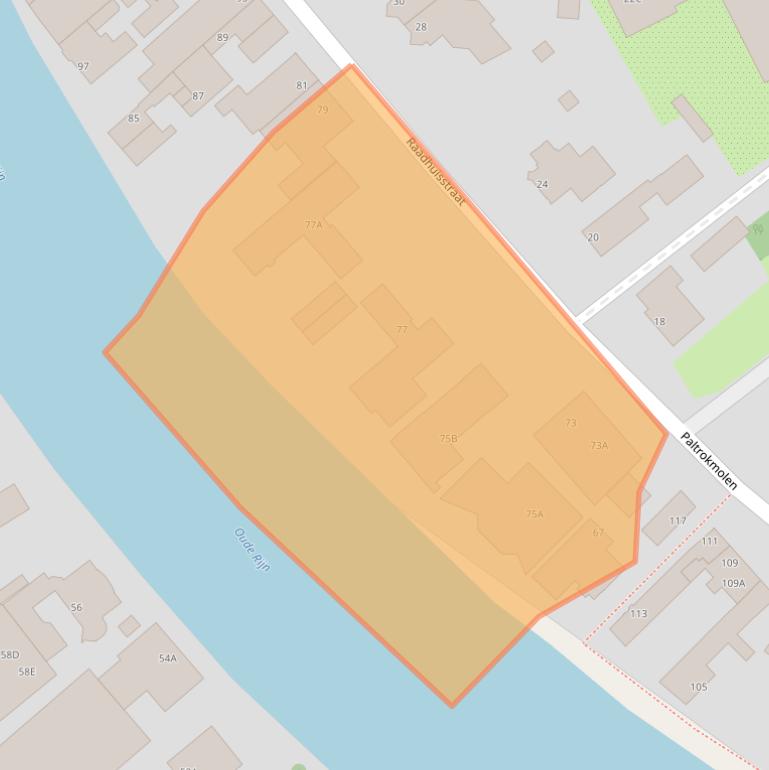 Kaart van postcodegebied 2406AA.