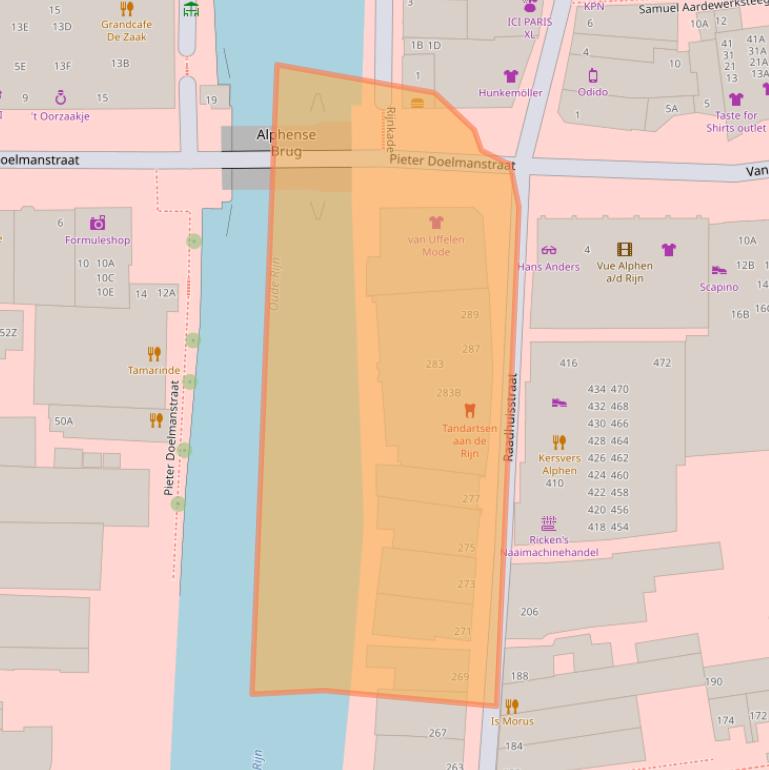 Kaart van postcodegebied 2406AE.