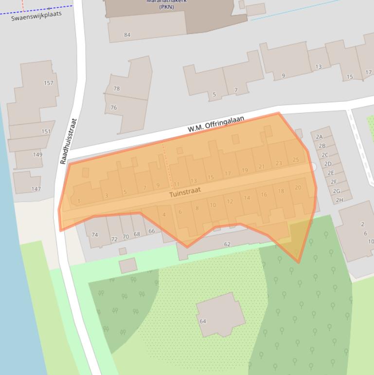 Kaart van postcodegebied 2406AL.