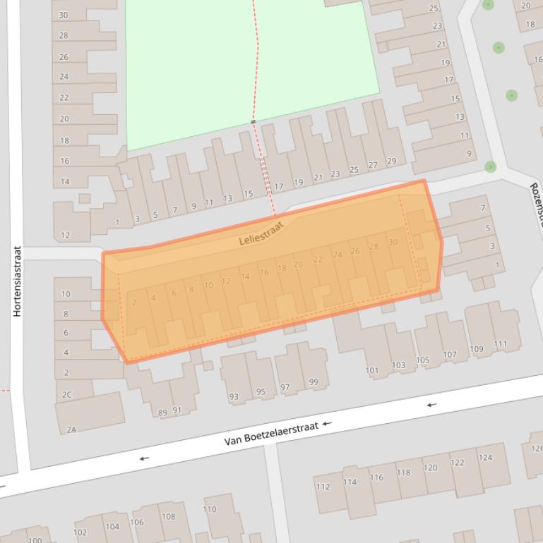 Kaart van postcodegebied 2406BM.