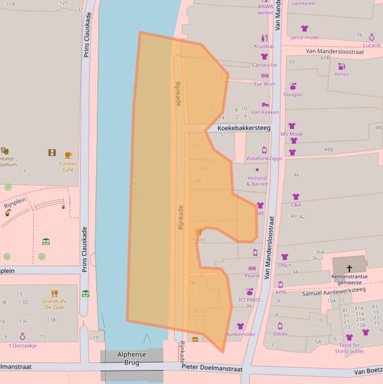 Kaart van postcodegebied 2406CA.