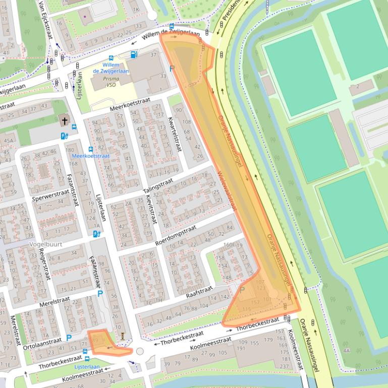 Kaart van postcodegebied 2406CP.