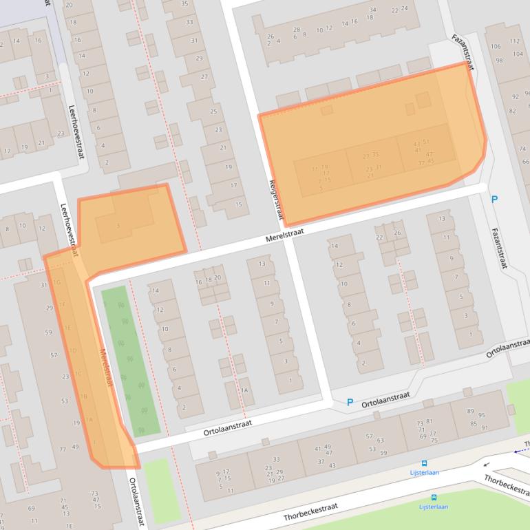 Kaart van postcodegebied 2406CR.