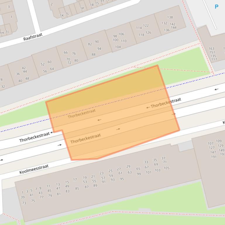 Kaart van postcodegebied 2406CT.