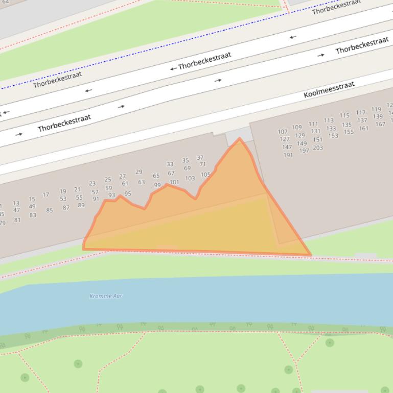 Kaart van postcodegebied 2406CX.
