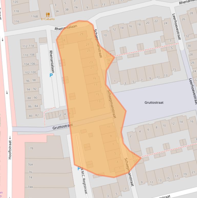 Kaart van postcodegebied 2406DB.