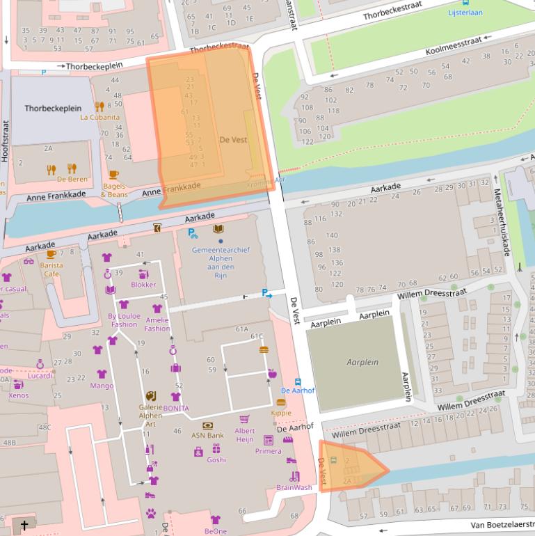 Kaart van postcodegebied 2406DM.