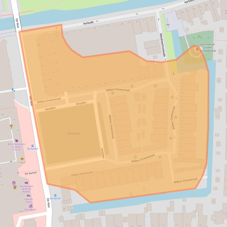 Kaart van postcodegebied 2406DP.