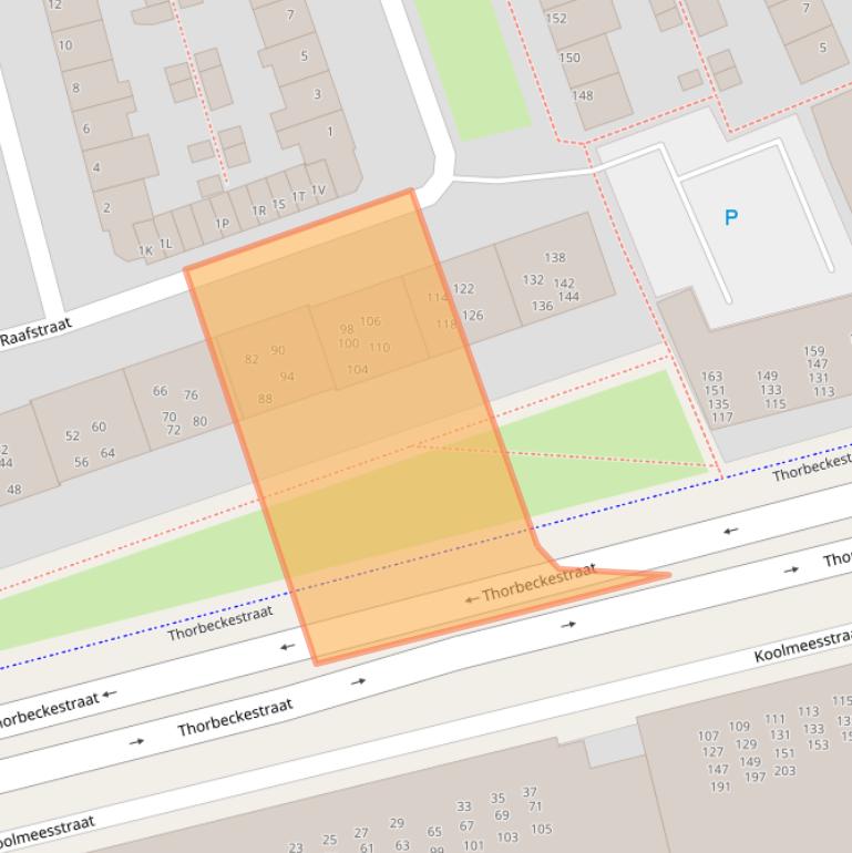 Kaart van postcodegebied 2406EE.