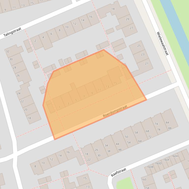 Kaart van postcodegebied 2406EH.