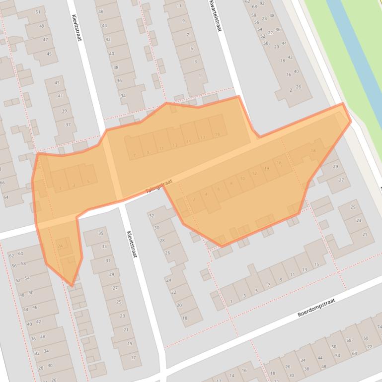 Kaart van postcodegebied 2406EL.