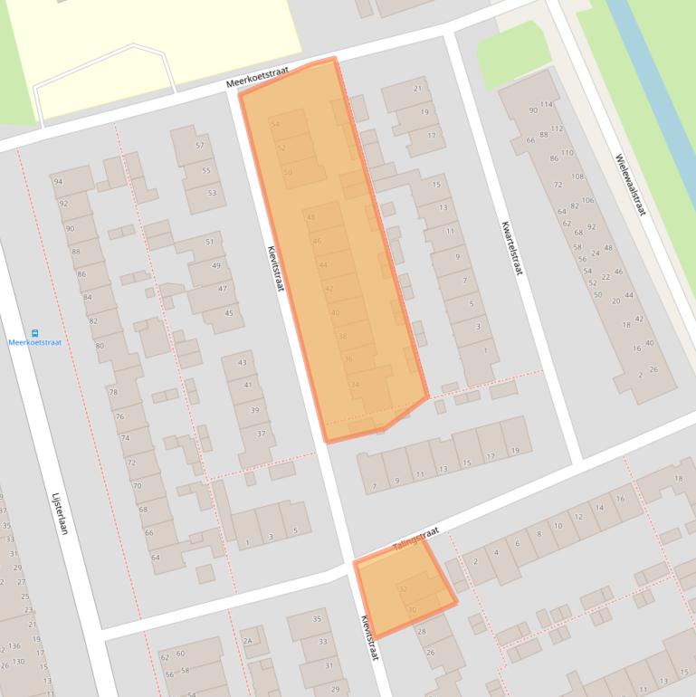 Kaart van postcodegebied 2406EW.