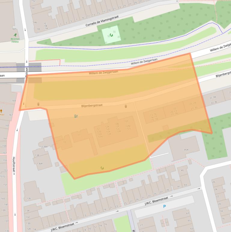 Kaart van postcodegebied 2406GB.