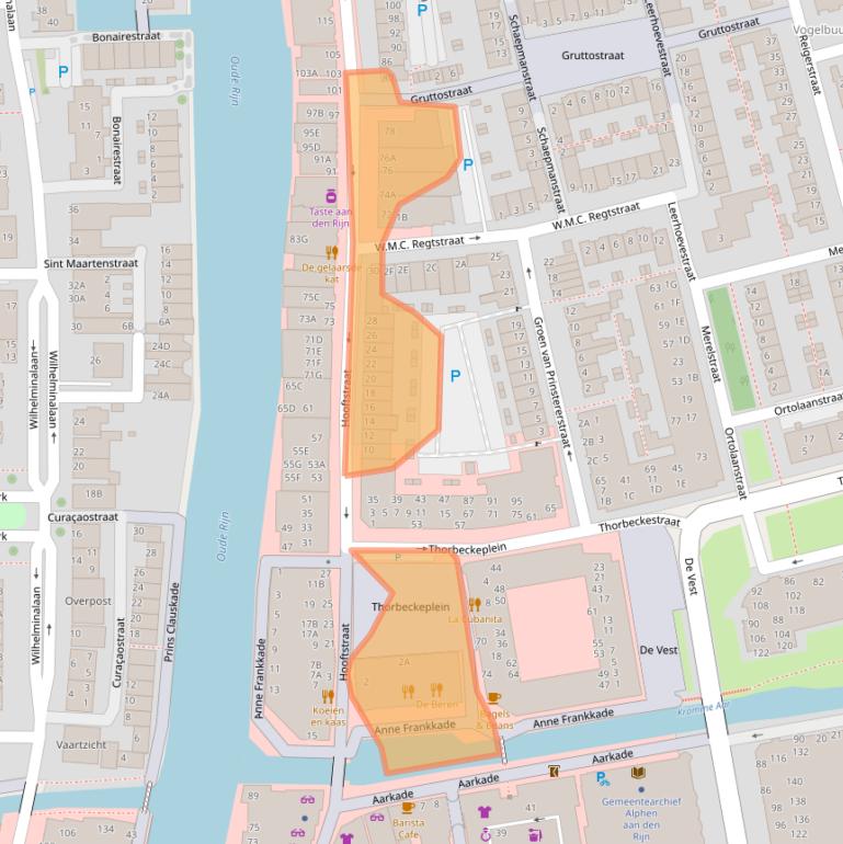 Kaart van postcodegebied 2406GL.