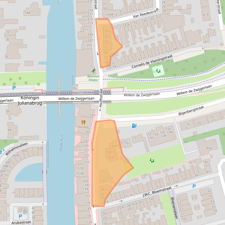 Kaart van postcodegebied 2406GN.