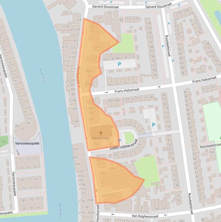 Kaart van postcodegebied 2406GR.