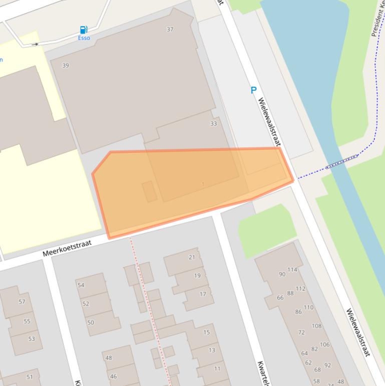 Kaart van postcodegebied 2406HE.