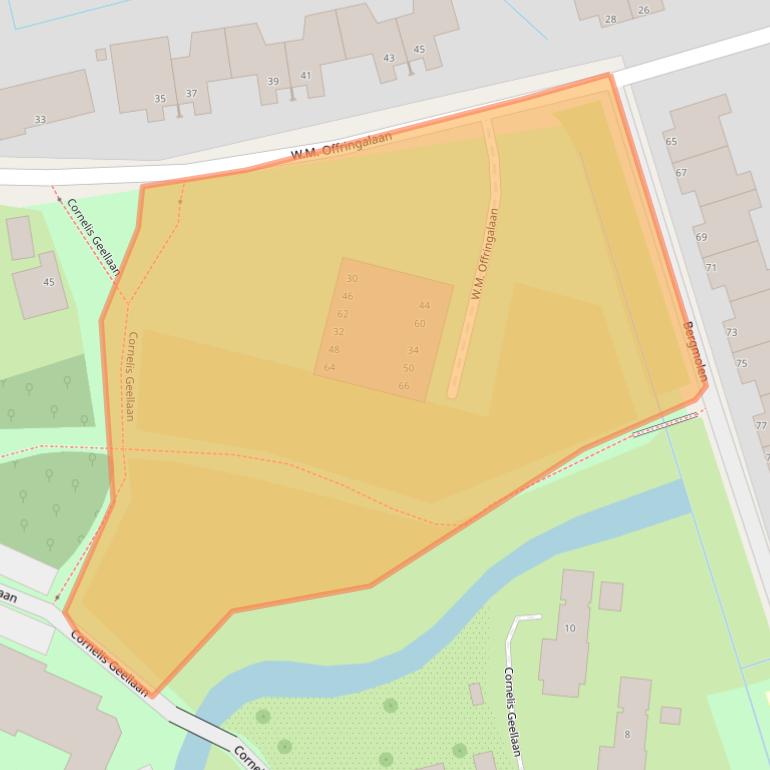 Kaart van postcodegebied 2406JC.