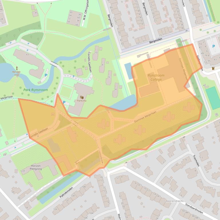 Kaart van postcodegebied 2406JD.