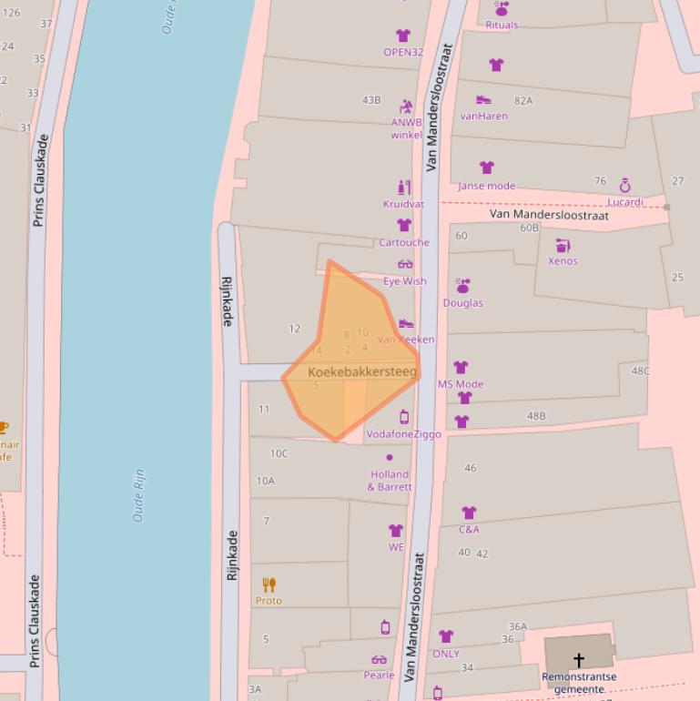 Kaart van postcodegebied 2406JH.