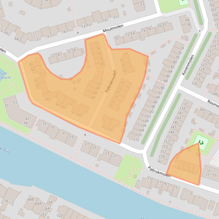 Kaart van postcodegebied 2406JN.