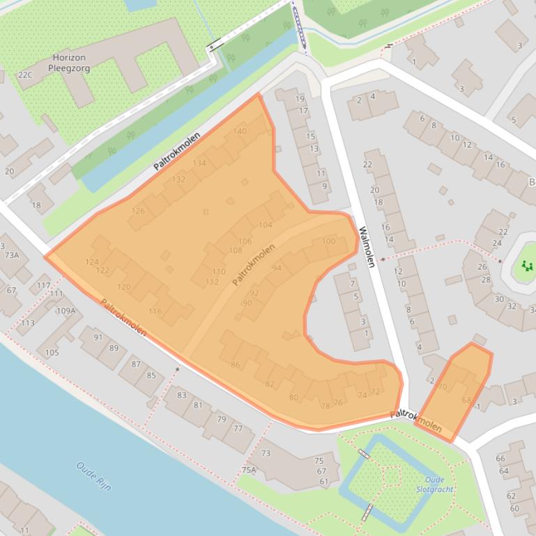 Kaart van postcodegebied 2406JP.