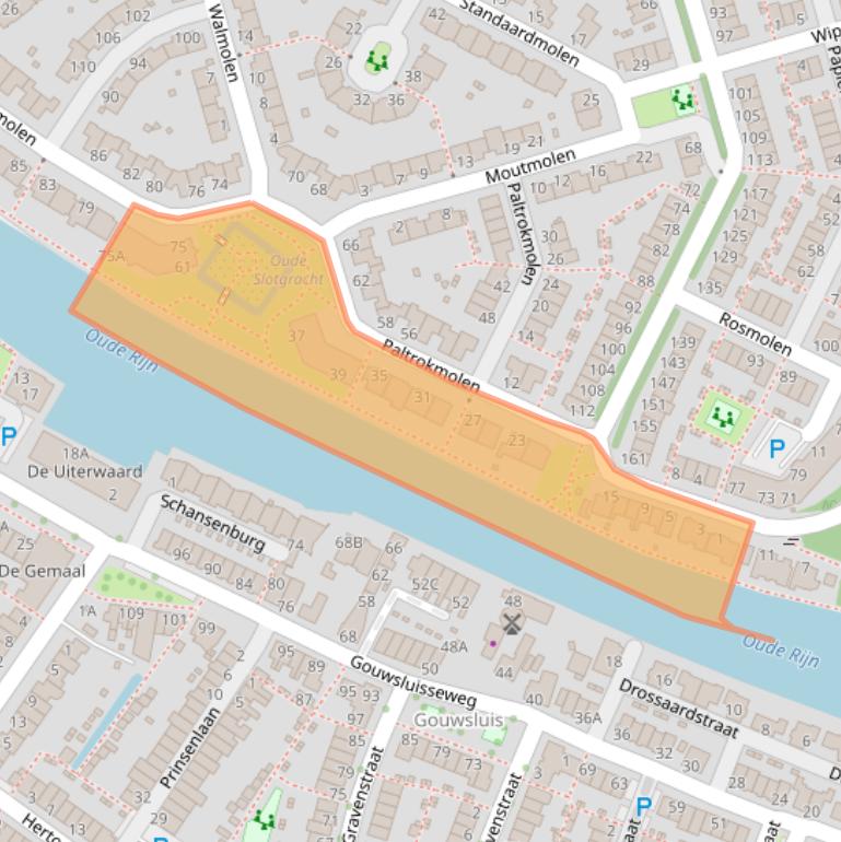 Kaart van postcodegebied 2406JR.