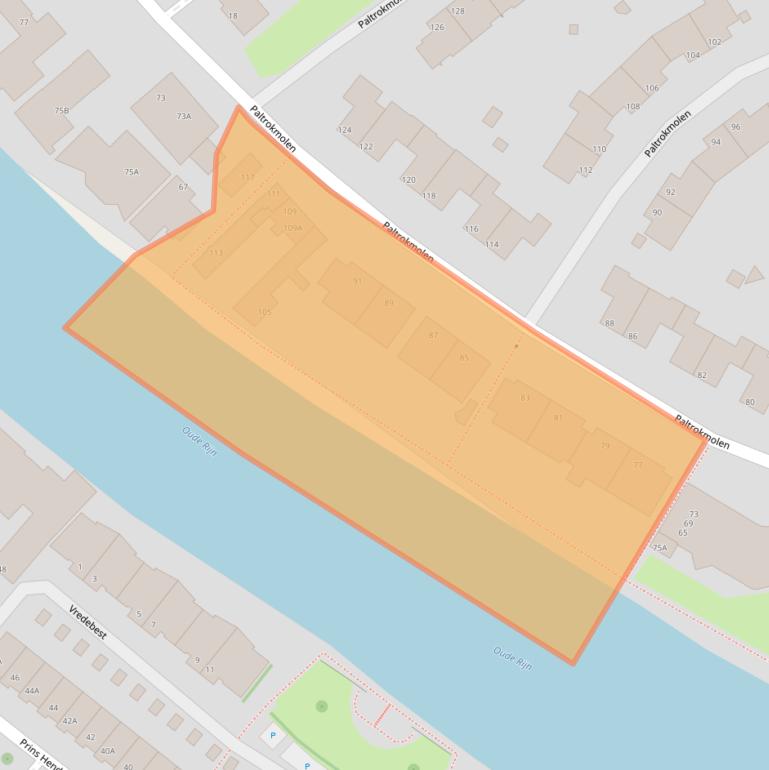 Kaart van postcodegebied 2406JS.