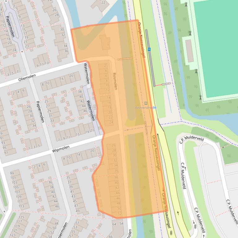 Kaart van postcodegebied 2406JV.