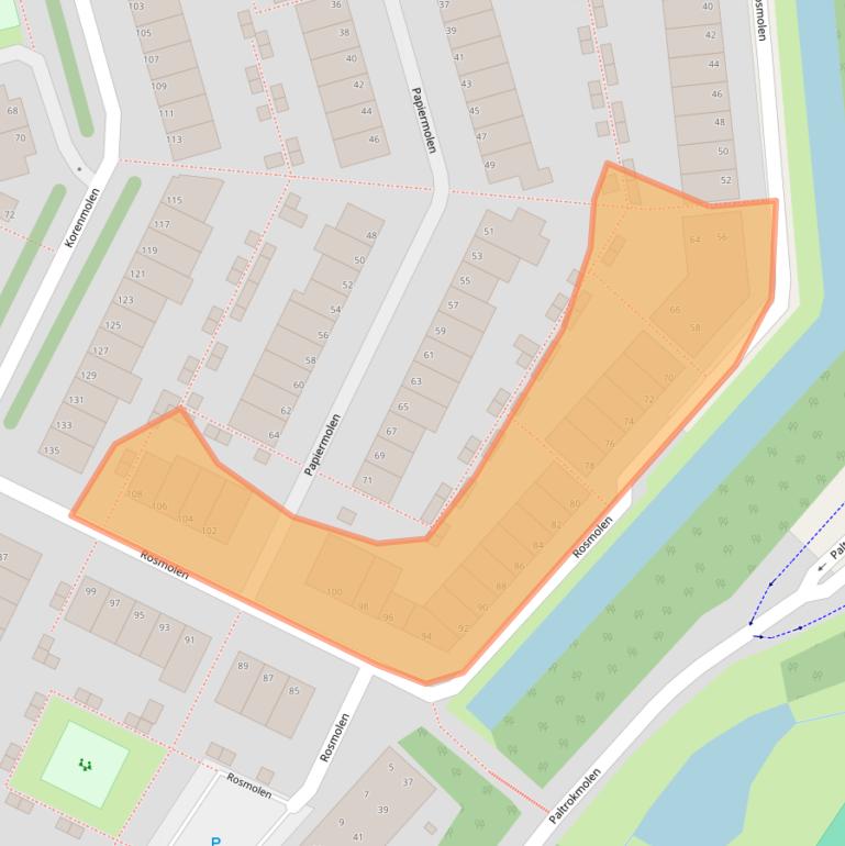 Kaart van postcodegebied 2406JW.