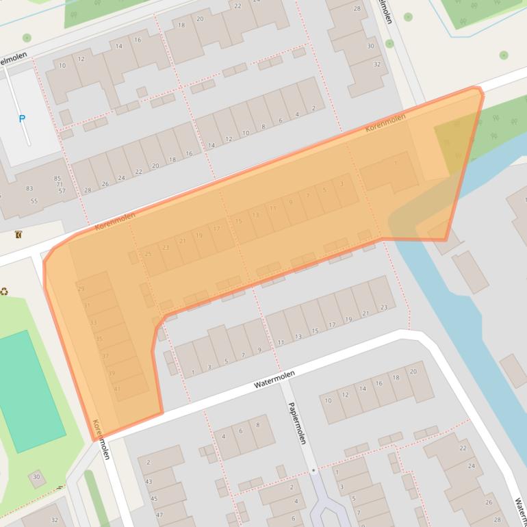 Kaart van postcodegebied 2406KA.