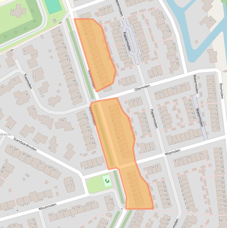 Kaart van postcodegebied 2406KB.