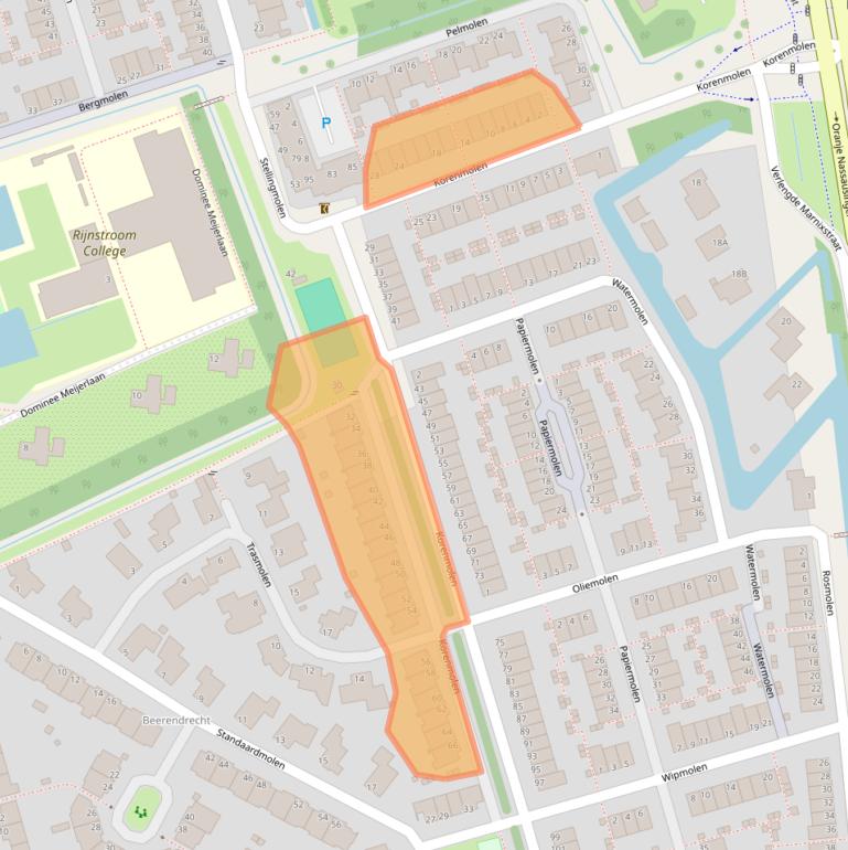 Kaart van postcodegebied 2406KC.