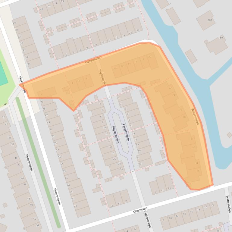 Kaart van postcodegebied 2406KK.