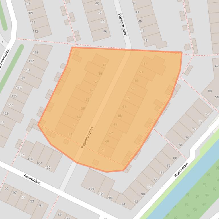 Kaart van postcodegebied 2406KN.