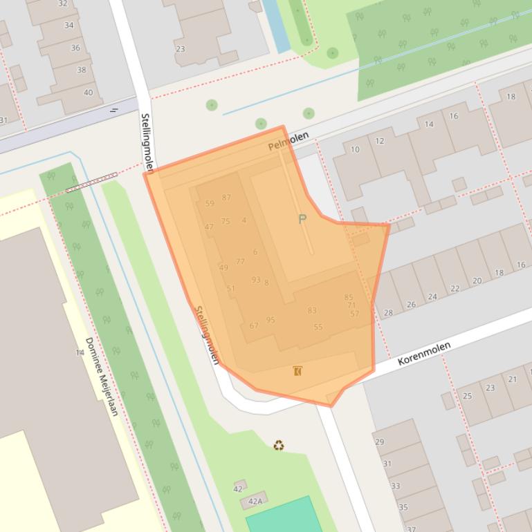 Kaart van postcodegebied 2406KR.