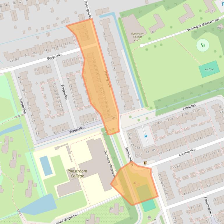 Kaart van postcodegebied 2406KT.