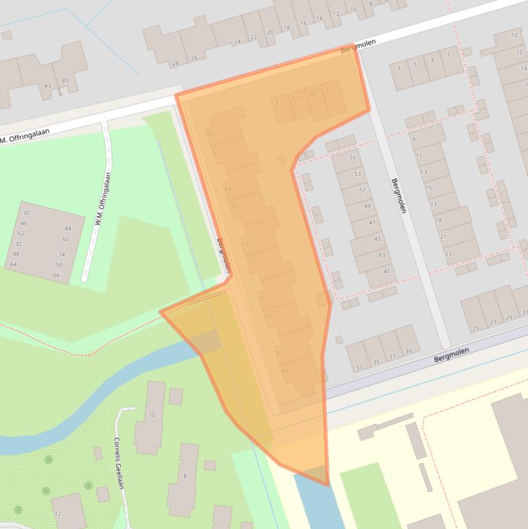 Kaart van postcodegebied 2406KW.
