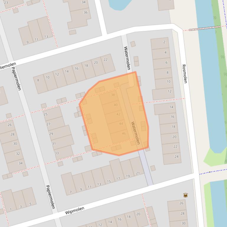 Kaart van postcodegebied 2406KZ.