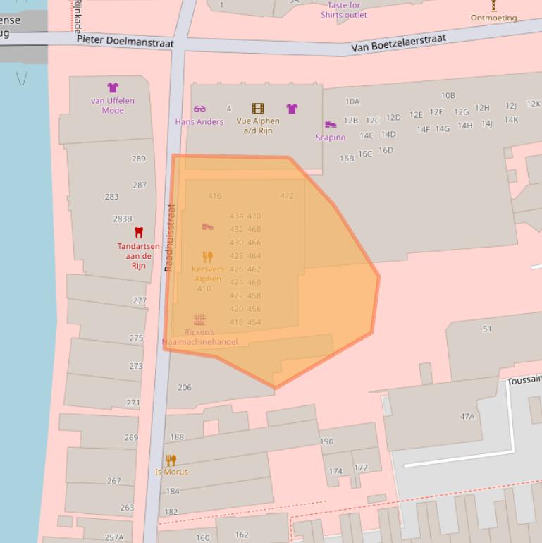 Kaart van postcodegebied 2406LE.